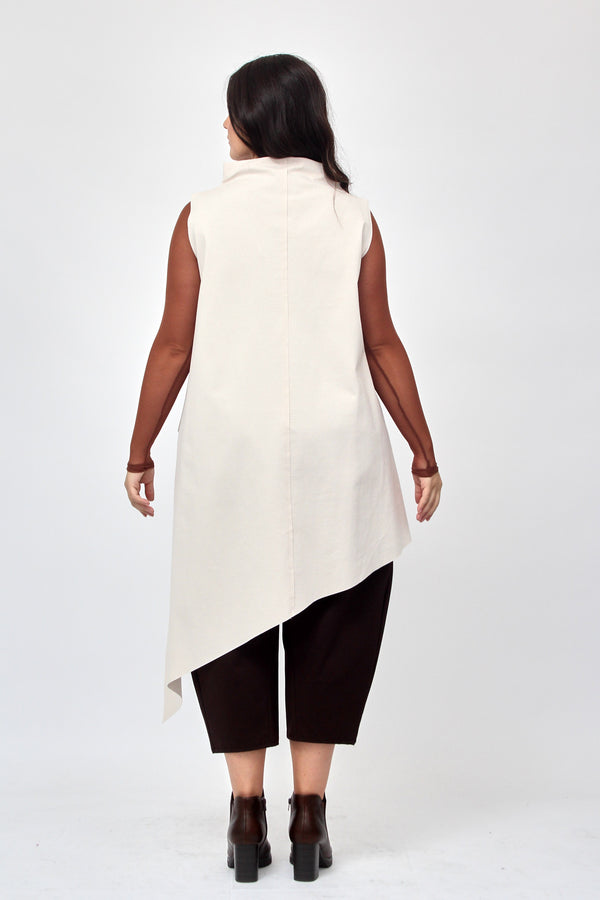 Gilet anello asimmetrico - Gesso