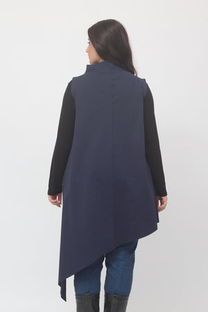 Gilet anello asimmetrico - Blu