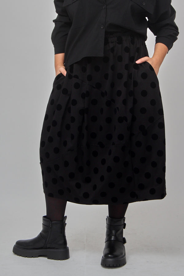 Gonna palloncino pois - Nero