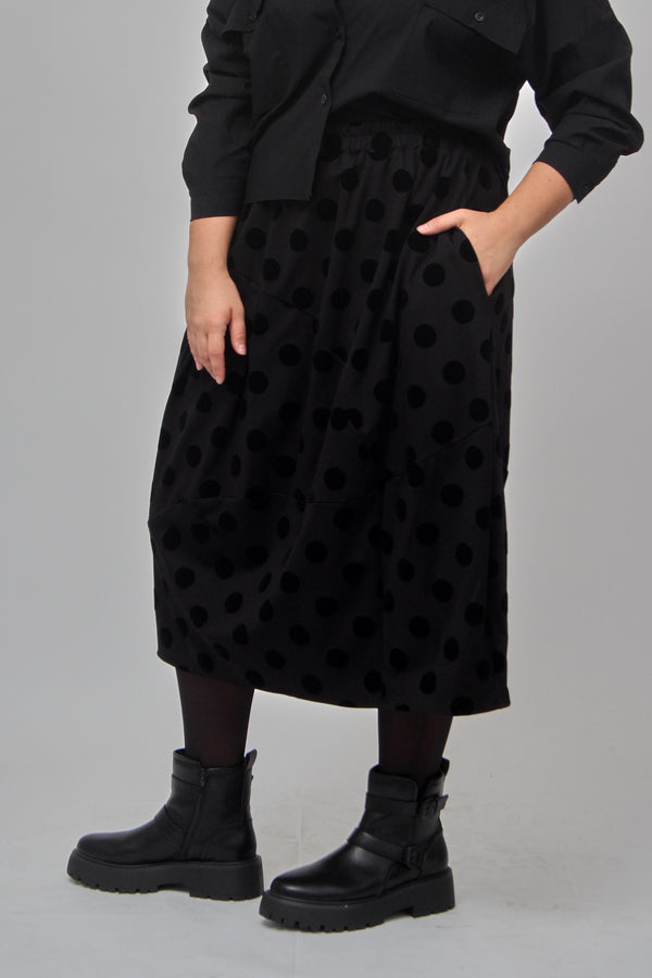 Gonna palloncino pois - Nero