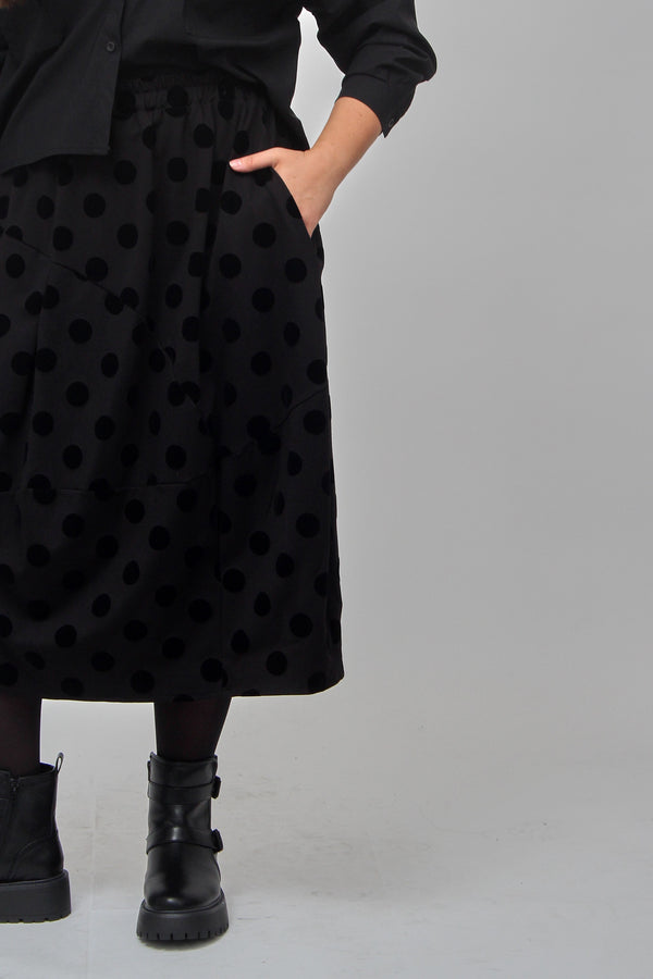 Gonna palloncino pois - Nero