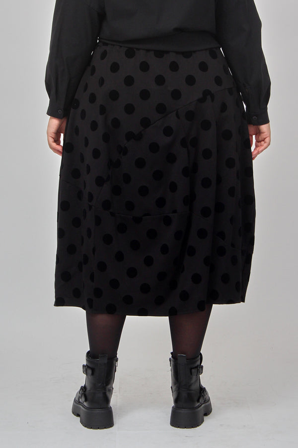 Gonna palloncino pois - Nero