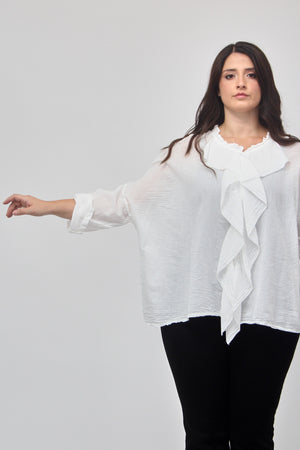 Camicia rouches - Bianco