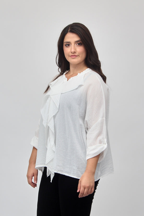 Camicia rouches - Bianco