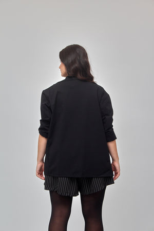 Giacca doppia C strass - Nero