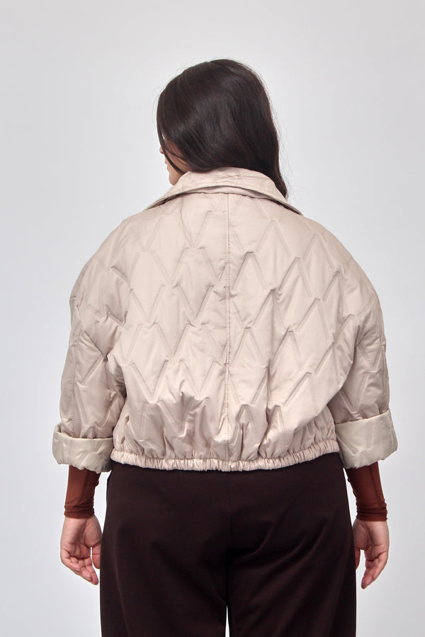 100 grammi crop trapuntato - Greige