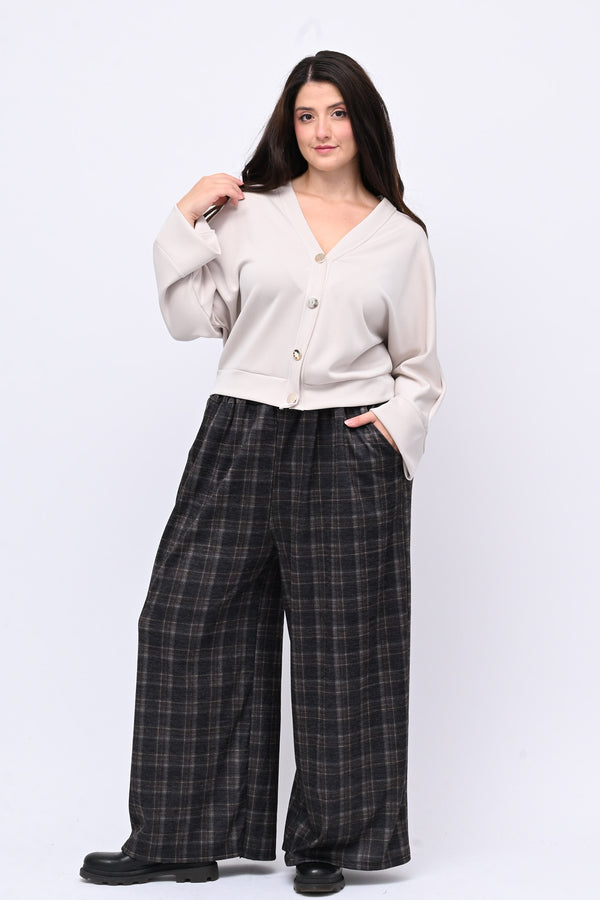Cardigan bottoni oro - GREIGE