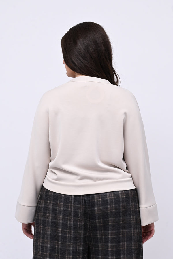 Cardigan bottoni oro - GREIGE