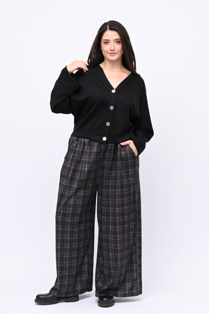 Cardigan bottoni oro - NERO
