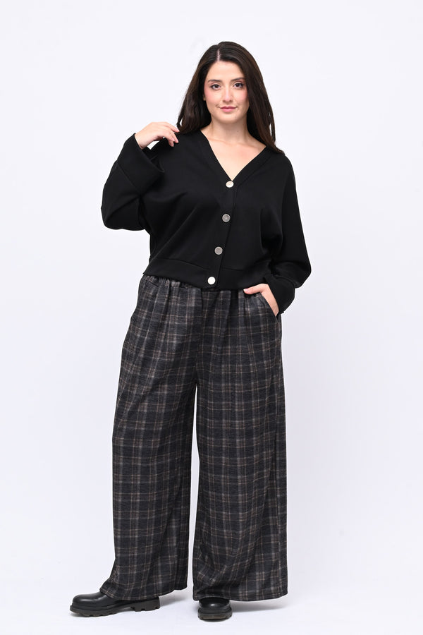 Cardigan bottoni oro - NERO