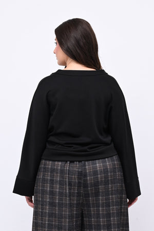 Cardigan bottoni oro - NERO