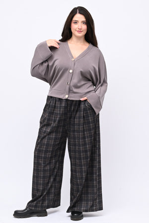 Cardigan bottoni oro - Grigio