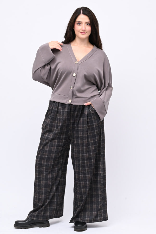 Cardigan bottoni oro - Grigio