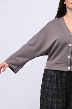 Cardigan bottoni oro - Grigio