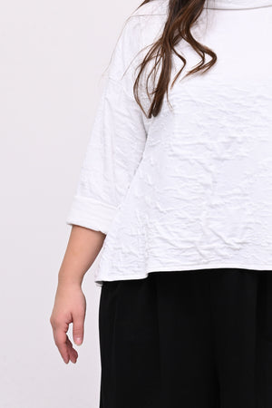 Maglia colletto goffrata - Bianco