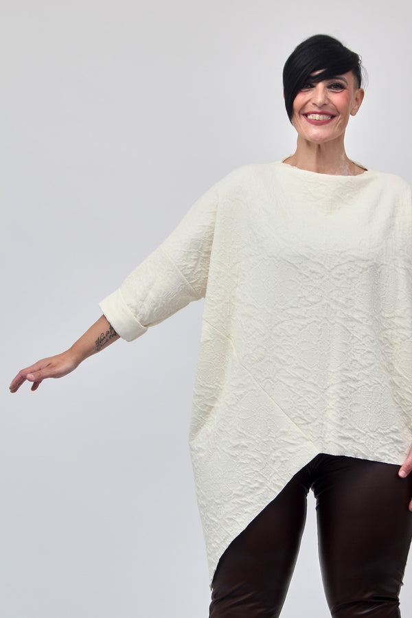 Maxi maglia punta - Burro