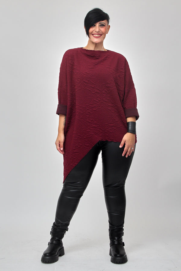 Maxi maglia punta - Vino