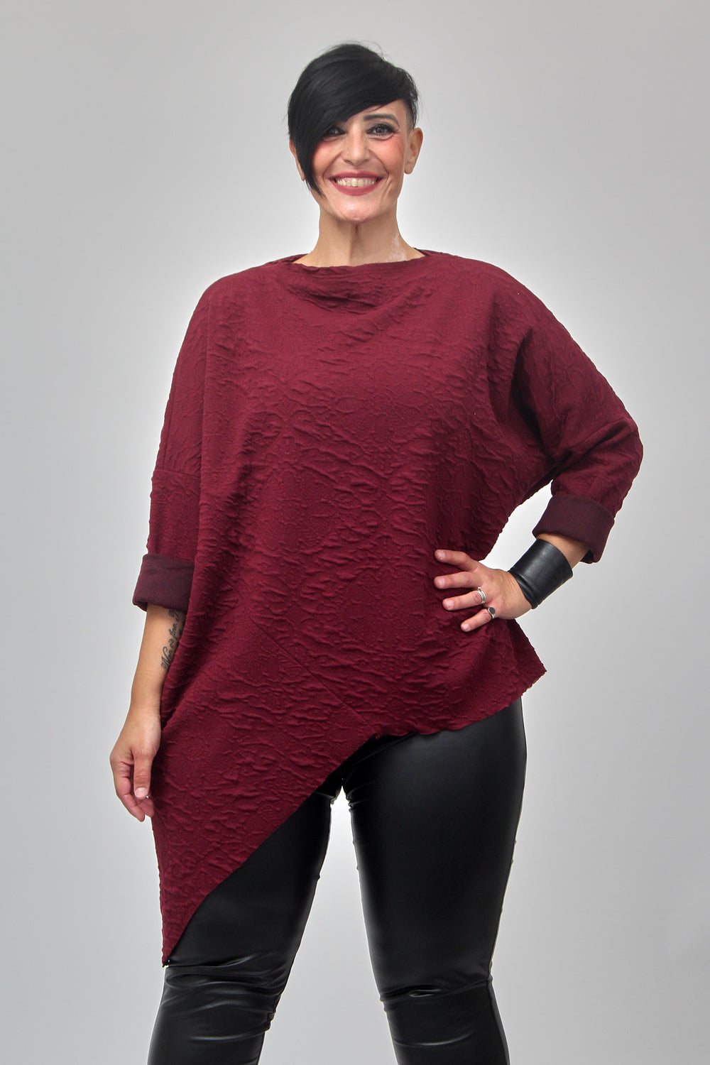 Maxi maglia punta - Vino