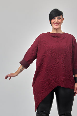 Maxi maglia punta - Vino