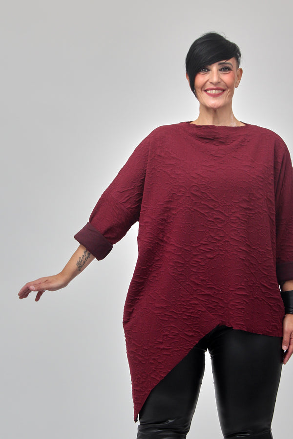 Maxi maglia punta - Vino