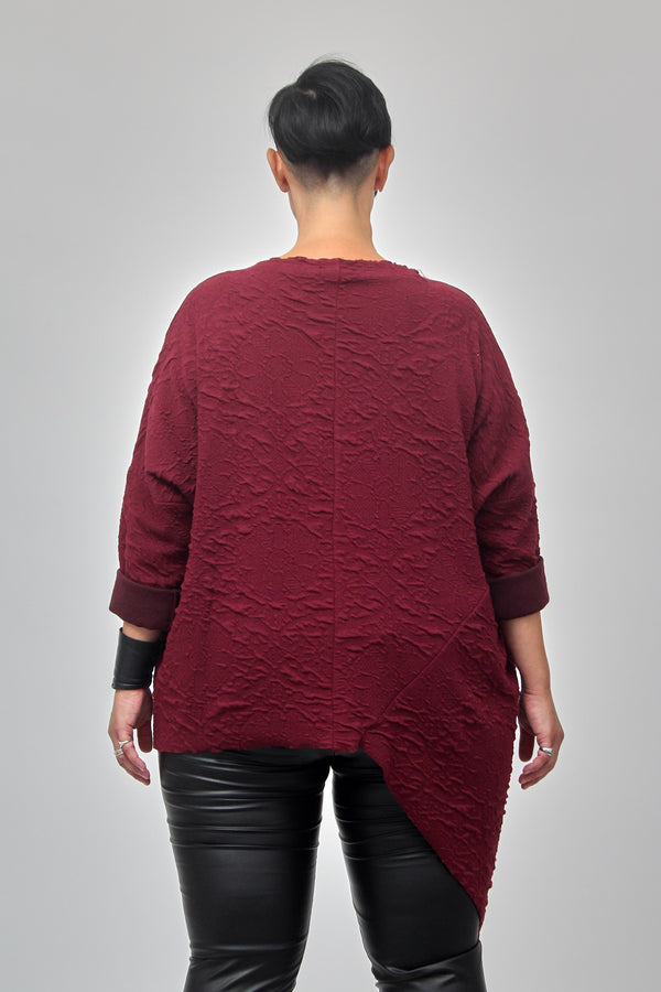Maxi maglia punta - Vino