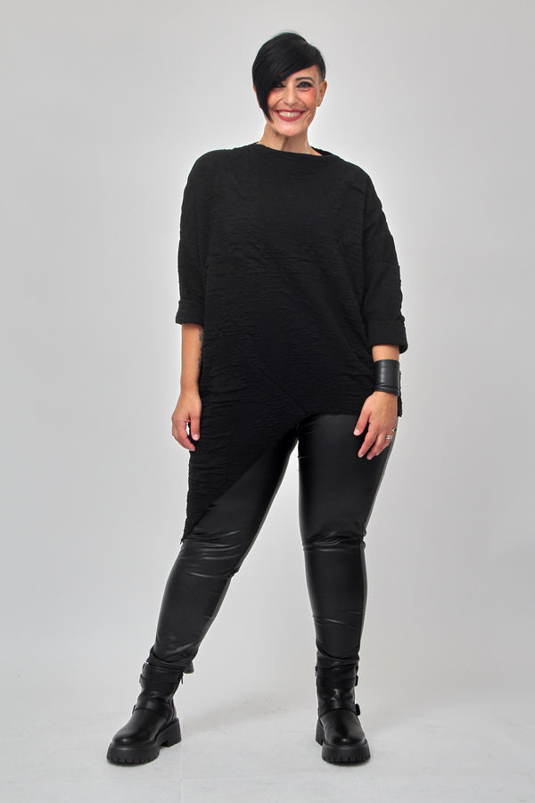 Maxi maglia punta - Nero