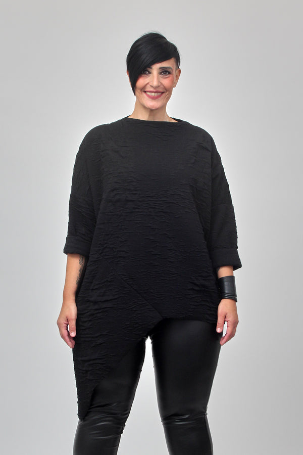 Maxi maglia punta - Nero