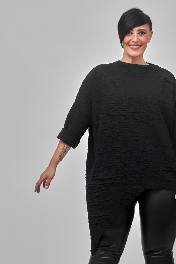 Maxi maglia punta - Nero