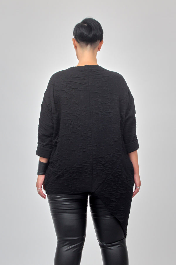 Maxi maglia punta - Nero