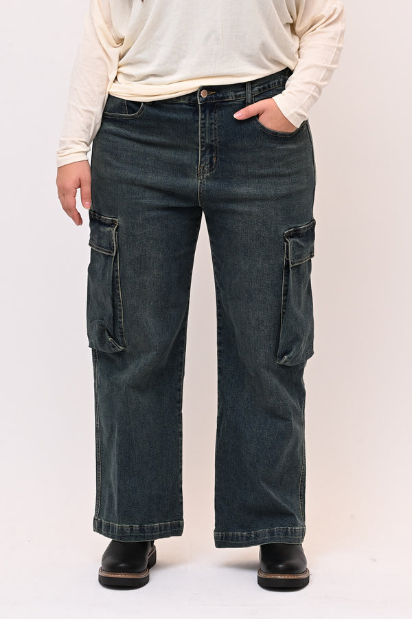 Jeans cargo - Jeans sfumato Tè