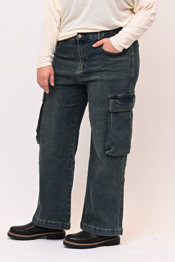 Jeans cargo - Jeans sfumato Tè