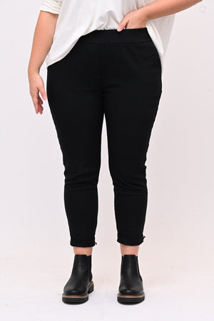 Pantaleggins bengalina liscio - Nero