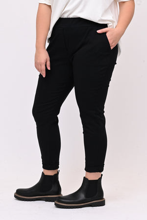 Pantaleggins bengalina liscio - Nero