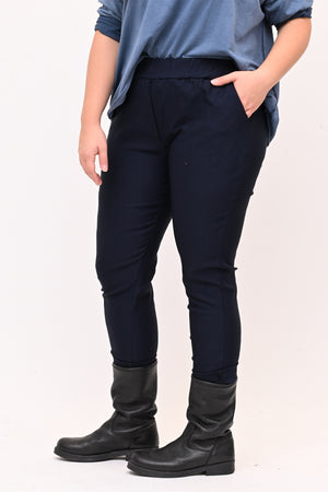 Pantaleggins bengalina liscio - BLU