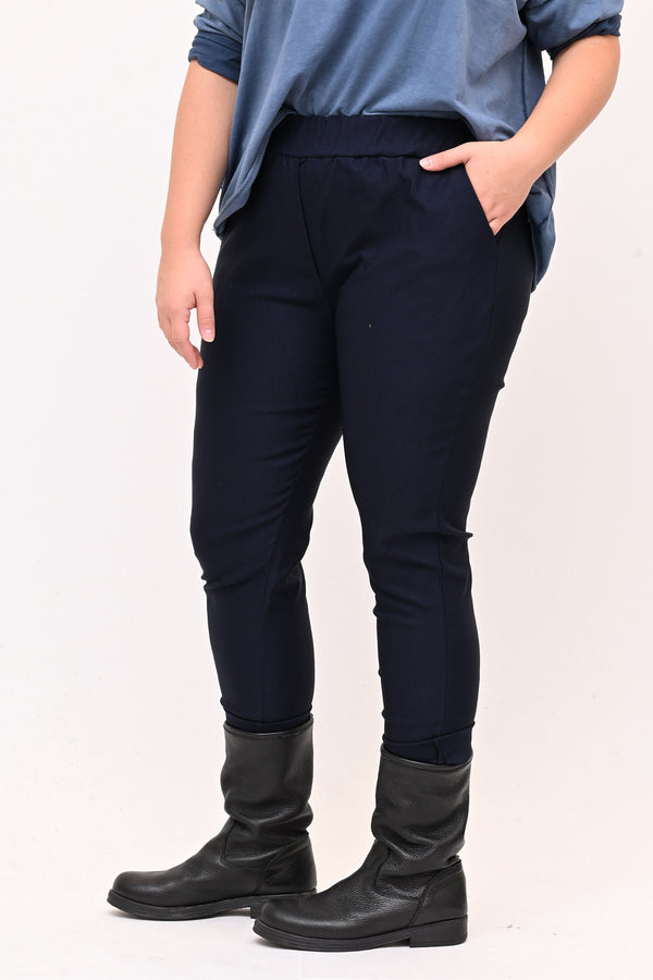 Pantaleggins bengalina liscio - BLU
