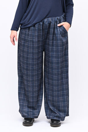 Pantapalazzo jacquard - Blu