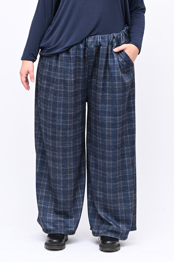 Pantapalazzo jacquard - Blu