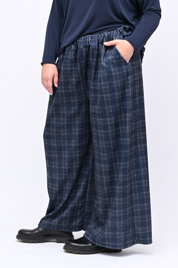 Pantapalazzo jacquard - Blu