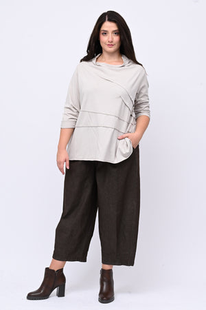 Pantacrop jeans pinces - Moro