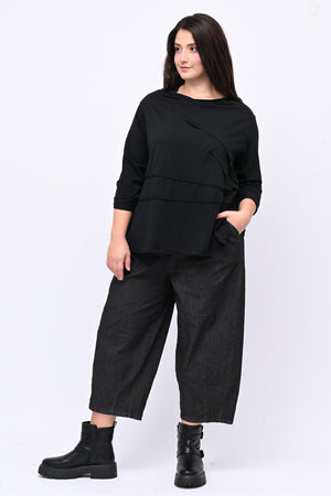 Maglia collo vulcano - Nero