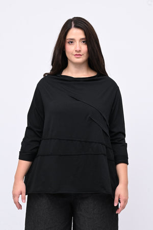 Maglia collo vulcano - Nero