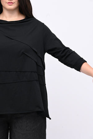Maglia collo vulcano - Nero