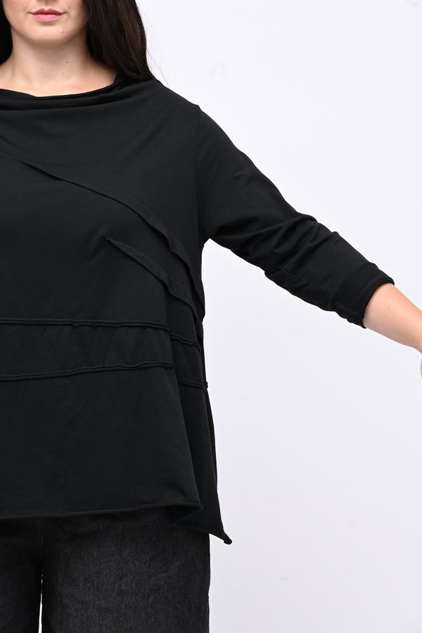 Maglia collo vulcano - Nero