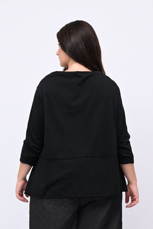 Maglia collo vulcano - Nero
