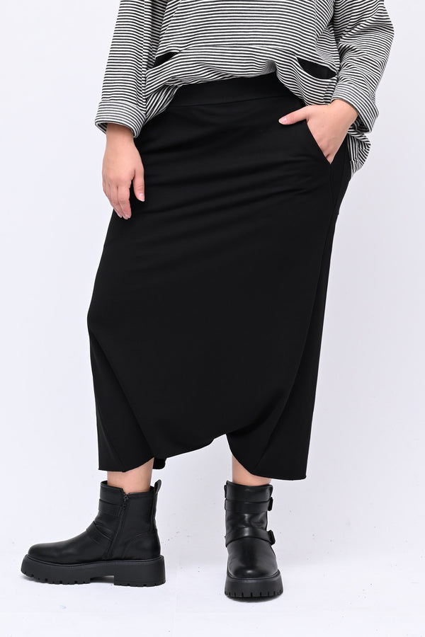 Pantalone turca cavallo basso - Nero