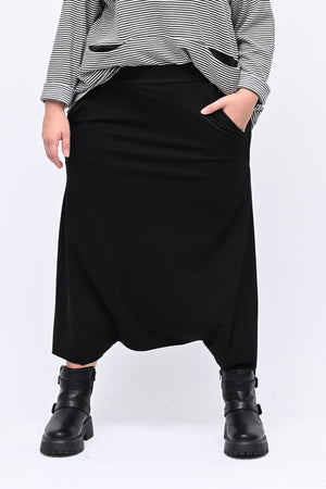 Pantalone turca cavallo basso - Nero