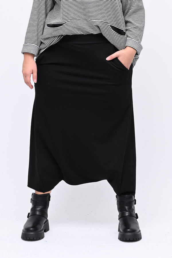 Pantalone turca cavallo basso - Nero