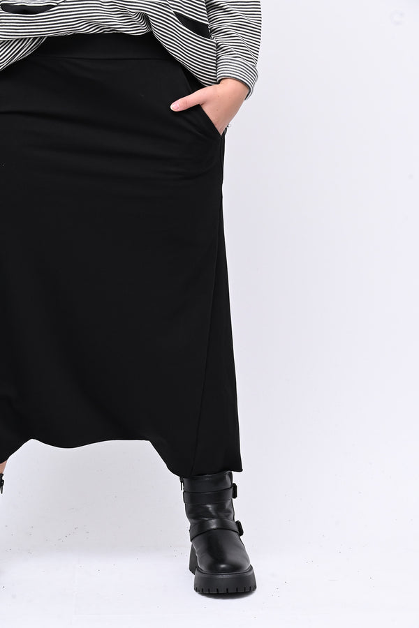 Pantalone turca cavallo basso - Nero