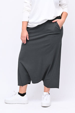 Pantalone turca cavallo basso - Grigio