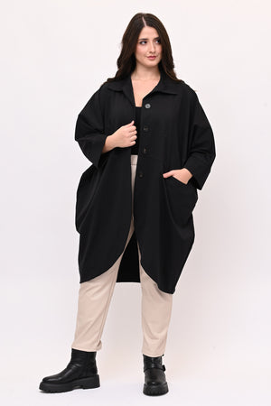 Spolverino ovetto over - Nero